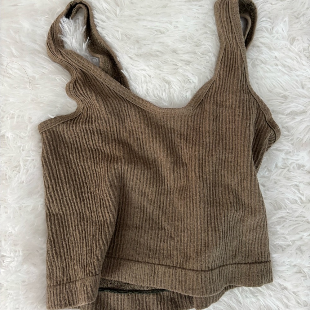 Out from under tank top army green